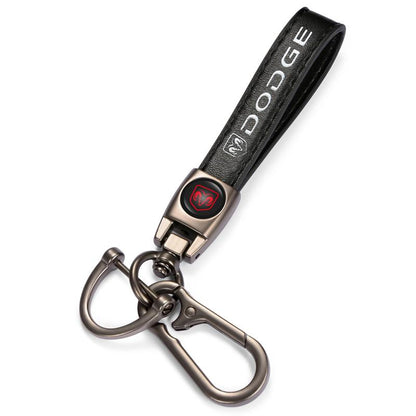 Car Key Chain with Logo Car Key Holder, Leather Keyring Fob Car Keychains