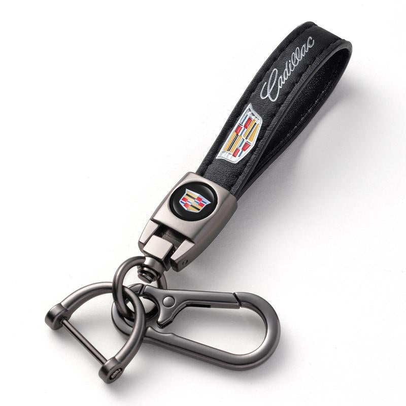 Car Key Chain with Logo Car Key Holder, Leather Keyring Fob Car Keychains