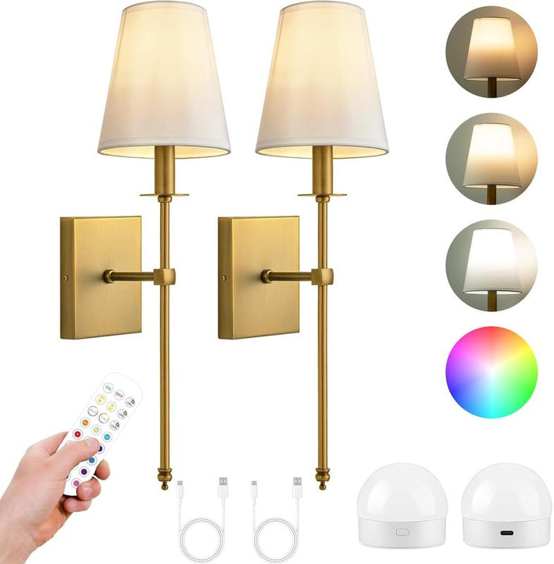 Battery operated, Color Changing LED Wall Lamps