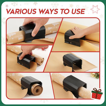 2-Pack Double-Sided Christmas Wrapping Paper Cutter