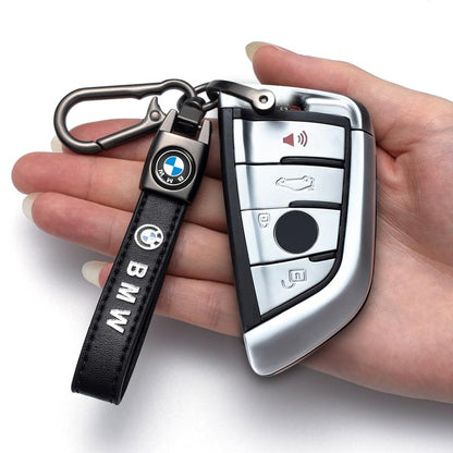 Car Key Chain with Logo Car Key Holder, Leather Keyring Fob Car Keychains