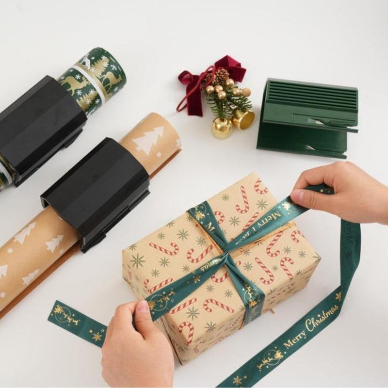 2-Pack Double-Sided Christmas Wrapping Paper Cutter