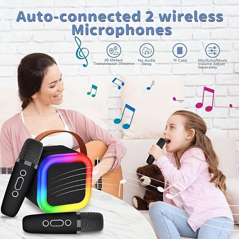 Portable Wireless Karaoke Machine, LED lights