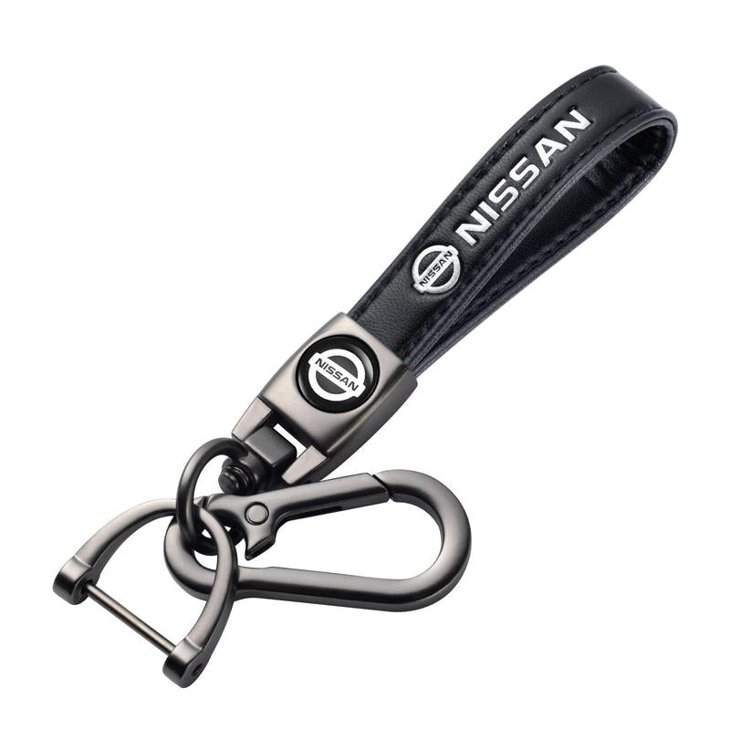 Car Key Chain with Logo Car Key Holder, Leather Keyring Fob Car Keychains