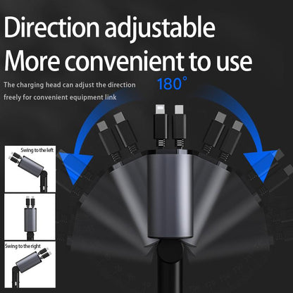 Retractable Cable Car Charger 4 in 1