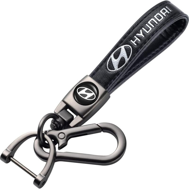 Car Key Chain with Logo Car Key Holder, Leather Keyring Fob Car Keychains