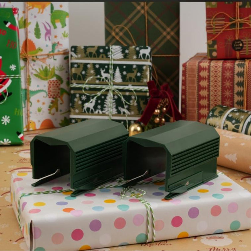 2-Pack Double-Sided Christmas Wrapping Paper Cutter