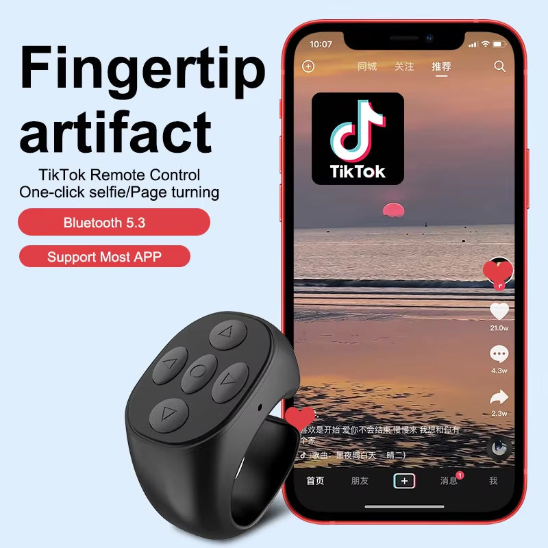 2024 Bluetooth Tiktok Remote Control Ring Gadget